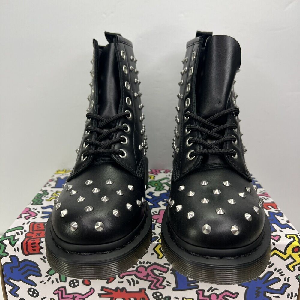 Dr. Martens 1460 Boots Wanama Studded Doc Black NEW Dr Mens Size 4 Womens Size 5 - Picture 13 of 13